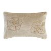 Vankúšik DKD Home Decor Zlatá 50 x 10 x 30 cm Kvety