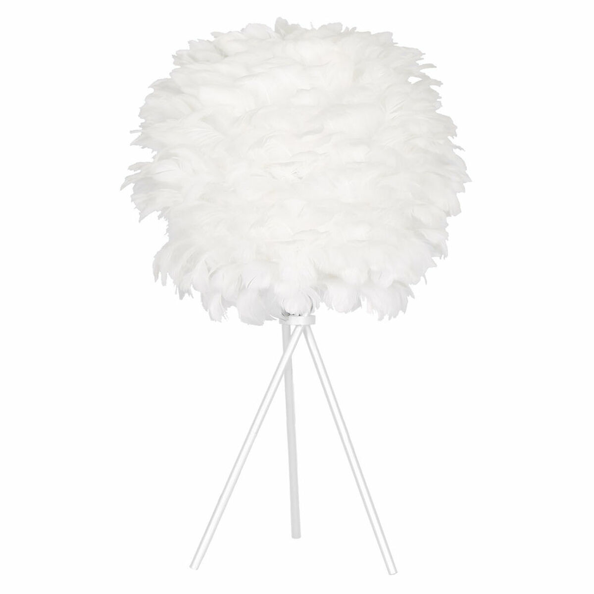Stolná lampa DKD Home Decor Biela Kov Pierko (42 x 42 x 60 cm)