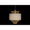 Stropné svetlo DKD Home Decor Biela Polyester Bambus (40 x 40 x 52 cm)