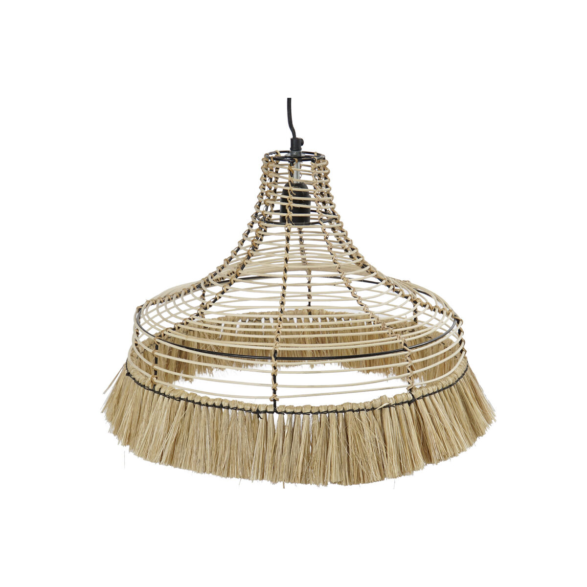 Stropné svetlo DKD Home Decor Prírodná Kov 40 W Juta (45 x 45 x 36 cm)