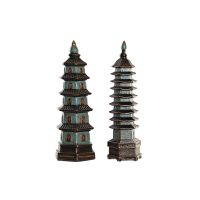 Dekoratívne postava DKD Home Decor 15 x 17 x 50 cm Tyrkysový Orientálny (2 kusov)