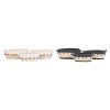 Súprava košíkov DKD Home Decor Biela Sivá Aluminium Boho 36 x 26 x 15 cm 45 x 25 x 16 cm 3 Kusy (2 kusov)
