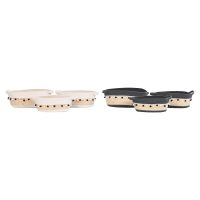 Súprava košíkov DKD Home Decor Biela Sivá Aluminium Boho 36 x 26 x 15 cm 45 x 25 x 16 cm 3 Kusy (2 kusov)