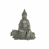 Dekoratívne postava DKD Home Decor 38 x 25 x 43 cm Čierna Zlatá Buddha Tmavo-sivá Orientálny Moderný