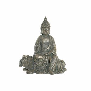 Dekoratívne postava DKD Home Decor 38 x 25 x 43 cm Čierna Zlatá Buddha Tmavo-sivá Orientálny Moderný