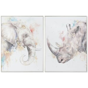 Maľba DKD Home Decor Moderný zvierat 60 x 3,5 x 80 cm (2 kusov)