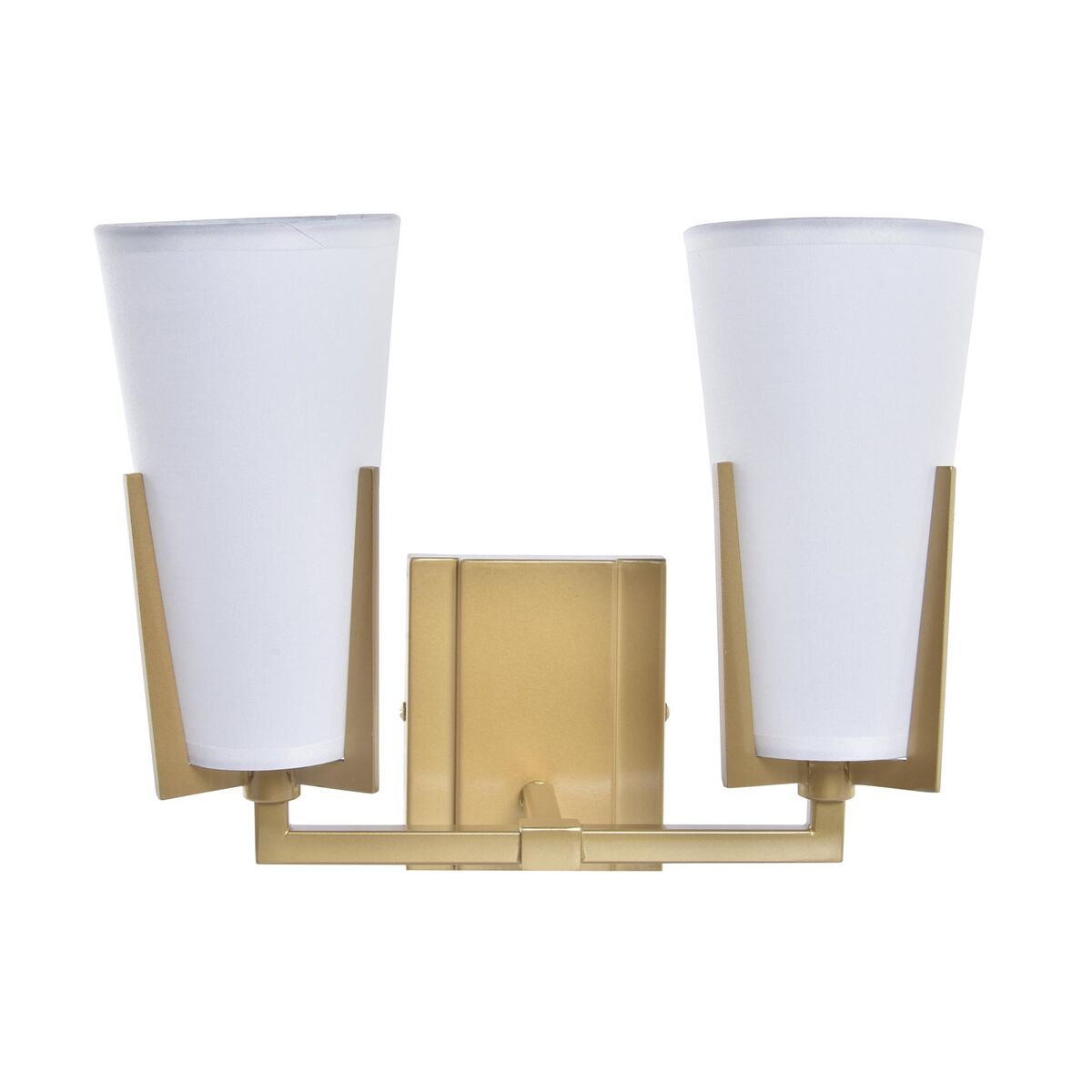 Nástenná lampa DKD Home Decor Sklo Zlatá Kov Polyester Biela (30 x 18 x 23 cm)