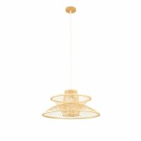 Stropné svetlo DKD Home Decor 50 x 50 x 22 cm Bambus 50 W