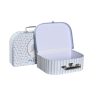 Súprava dekoračných krabičiek DKD Home Decor 28 x 9,5 x 20 cm Modrá Kov Viacfarebná Kartón