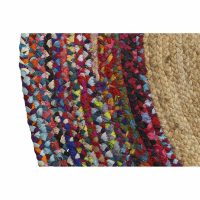 Koberec DKD Home Decor Polyester Bavlna Viacfarebná Juta (200 x 200 x 0,7 cm)