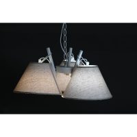 Stropné svetlo DKD Home Decor 50 x 46 x 30 cm Zlatá Kov Biela 50 W (2 kusov)