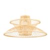 Stropné svetlo DKD Home Decor 50 x 50 x 22 cm Bambus 50 W