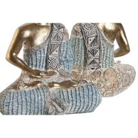 Dekoratívne postava DKD Home Decor 18,6 x 9,7 x 27 cm Modrá Buddha Tyrkysový Orientálny Čistenie (2 kusov)