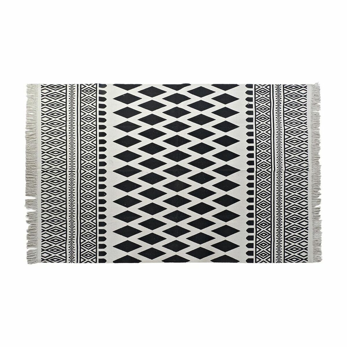 Koberec DKD Home Decor Čierna Biela (120 x 180 x 0,7 cm)