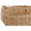 Súprava košíkov DKD Home Decor Prírodná Kov Polyetylén 38 x 38 x 34 cm 38 x 38 x 27 cm 3 Kusy
