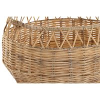 Súprava košíkov DKD Home Decor Prírodná Kov Polyetylén 38 x 38 x 34 cm 38 x 38 x 27 cm 3 Kusy