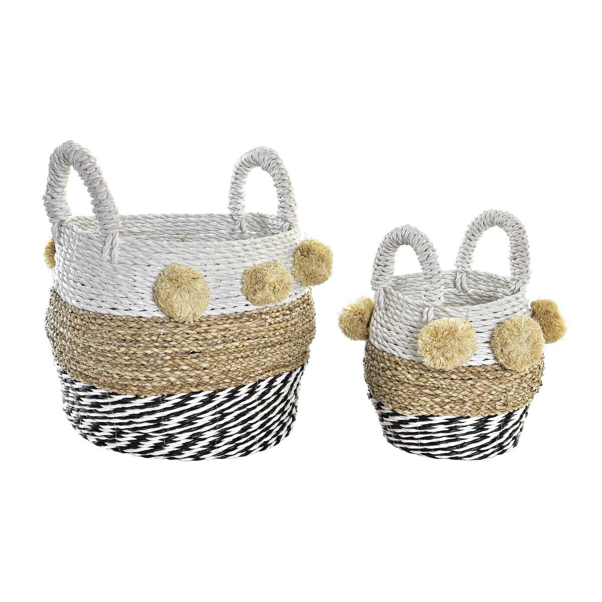 Súprava košíkov DKD Home Decor Koloniálny štýl (34 x 33 x 26 cm)
