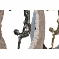 Dekoratívne postava DKD Home Decor 24 x 8 x 36 cm Čierna Zlatá (2 kusov)