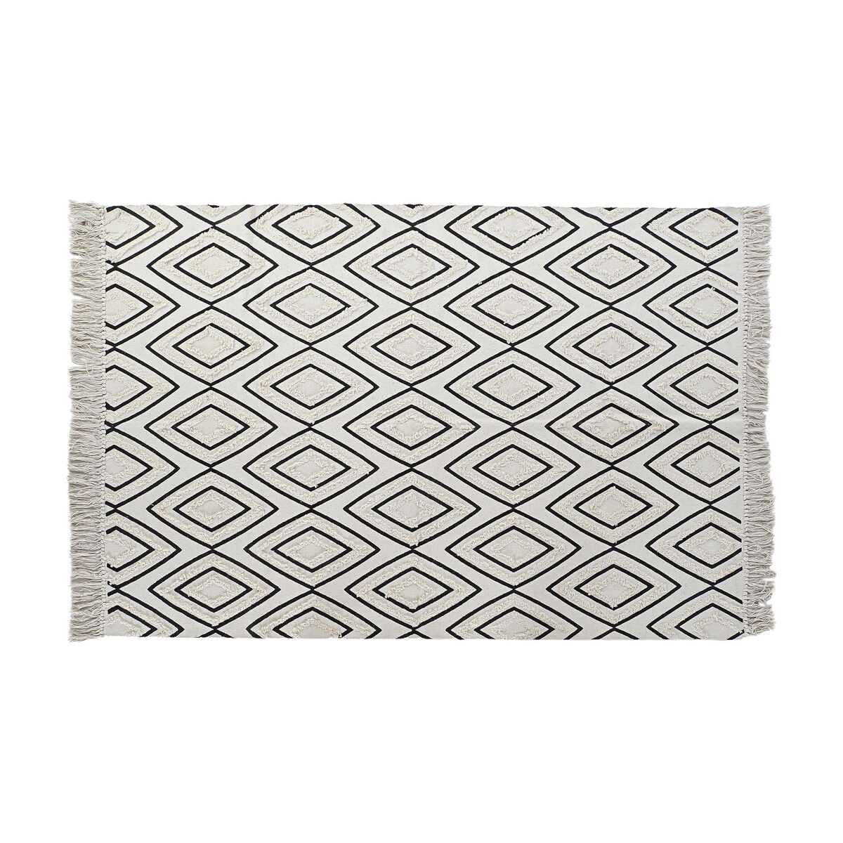 Koberec DKD Home Decor Čierna Biela (120 x 190 x 0,7 cm)