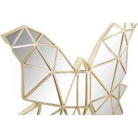 Dekoratívne postava DKD Home Decor 29,5 x 4 x 28,5 cm Zlatá Motýľ