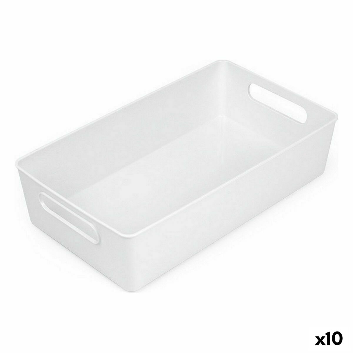 Multifunkčný košík Confortime Biela 38 x 22 x 9,5 cm (10 kusov)