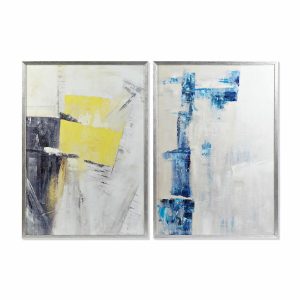 Maľba DKD Home Decor Abstraktný 70 x 3 x 100 cm Mestská (2 kusov)