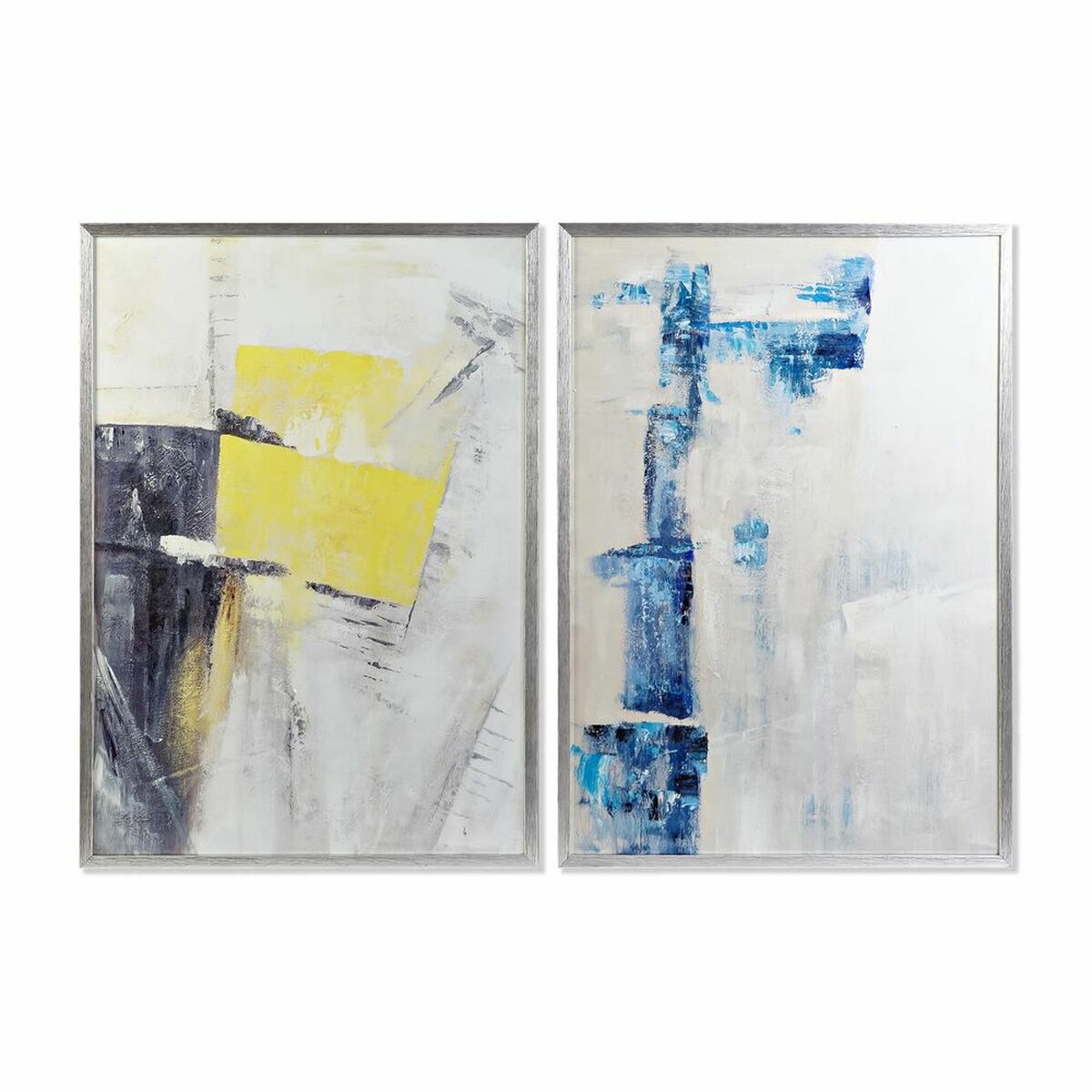 Maľba DKD Home Decor Abstraktný 70 x 3 x 100 cm Mestská (2 kusov)