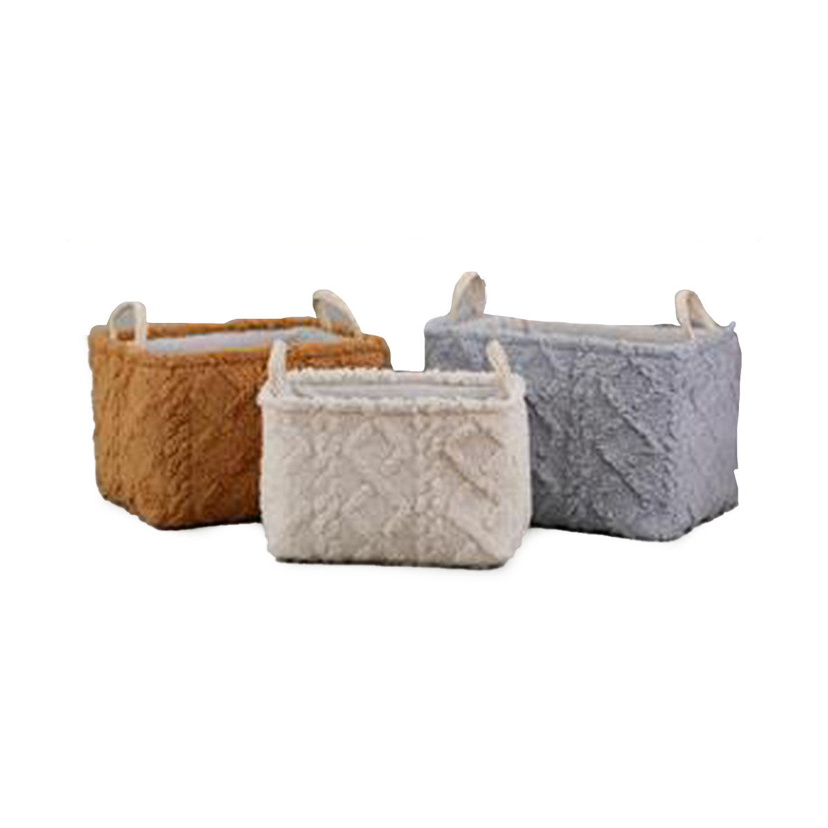Súprava košíkov DKD Home Decor Polyester (42 x 32 x 27 cm)
