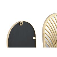 Dekorácia na stenu Home ESPRIT Zlatá List rastliny 72 x 1,5 x 68 cm