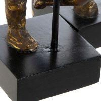 Dekoratívne postava DKD Home Decor 20 x 10 x 31 cm Zlatá Aluminium Mangové drevo Tanečnica baletu Moderný