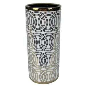 Váza DKD Home Decor Porcelán Zlatá Biela Orientálny 13 x 13 x 36 cm