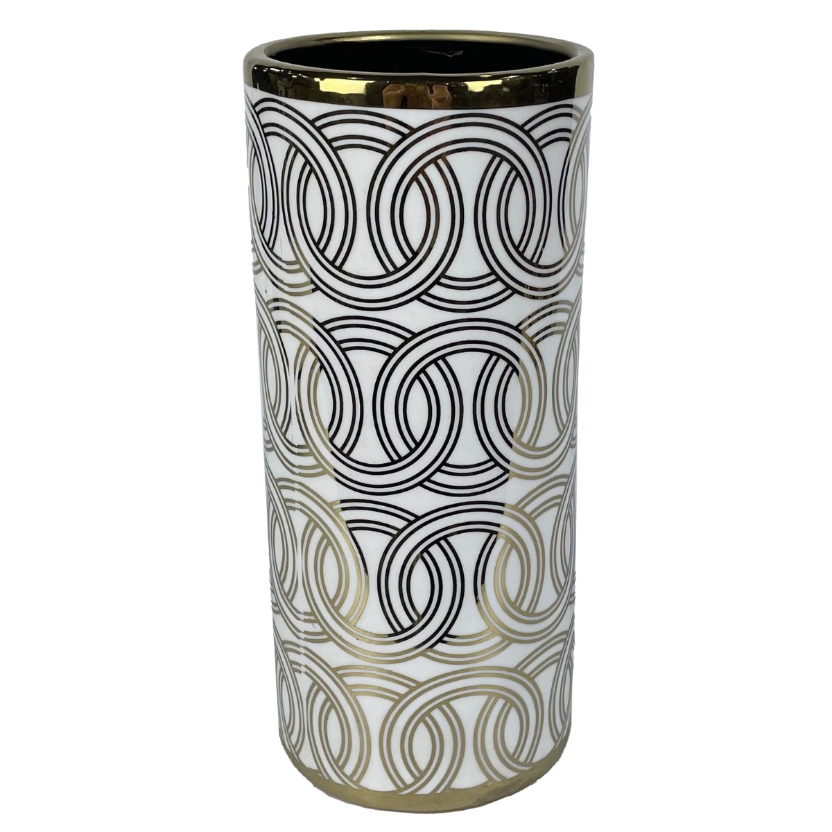 Váza DKD Home Decor Porcelán Zlatá Biela Orientálny 13 x 13 x 36 cm
