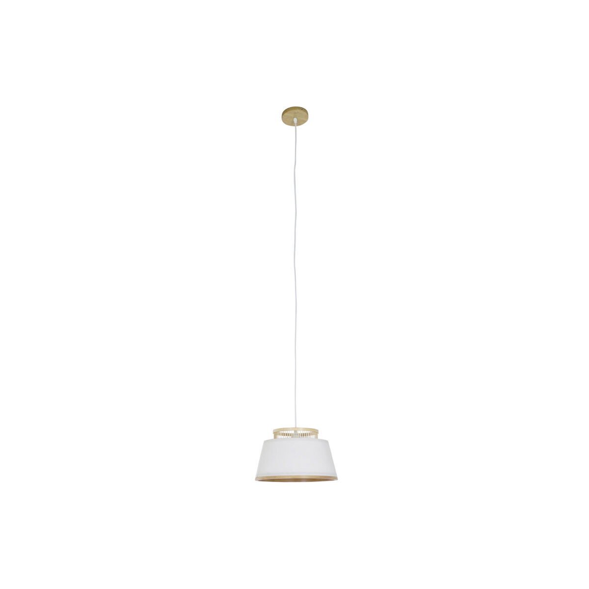 Stropné svetlo DKD Home Decor Biela Gaštanová Prírodná Bambus 50 W 30 x 30 x 20 cm