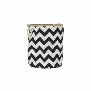 Kôš DKD Home Decor Biela Čierna Juta Kľukatý Moderný 38 x 38 x 45 cm