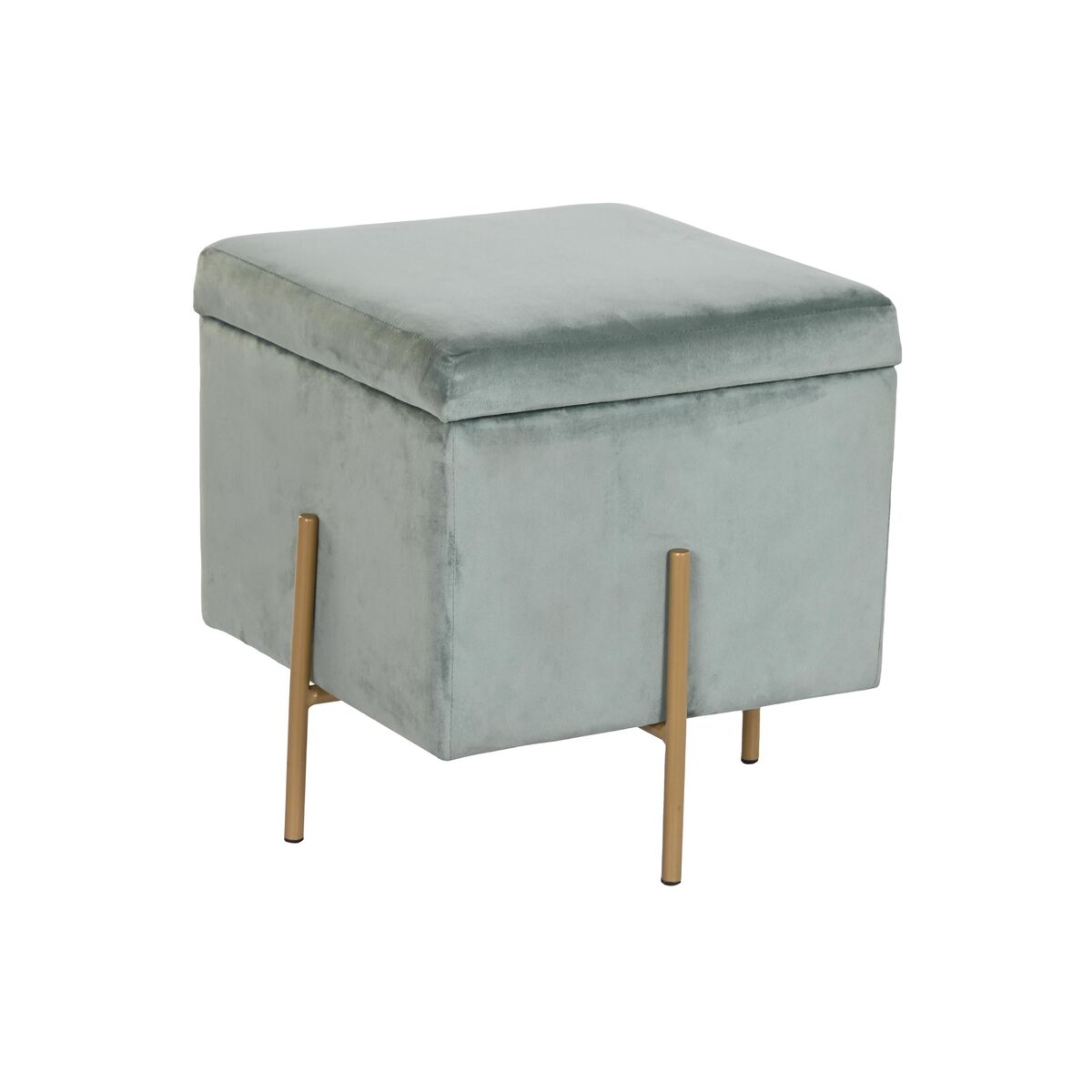 Podložka pod nohy DKD Home Decor Kov Tyrkysový Polyester (45 x 45 x 45 cm)
