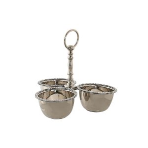 Stolové dekorácie DKD Home Decor 24 x 24 x 18 cm Striebristý Pochrómované