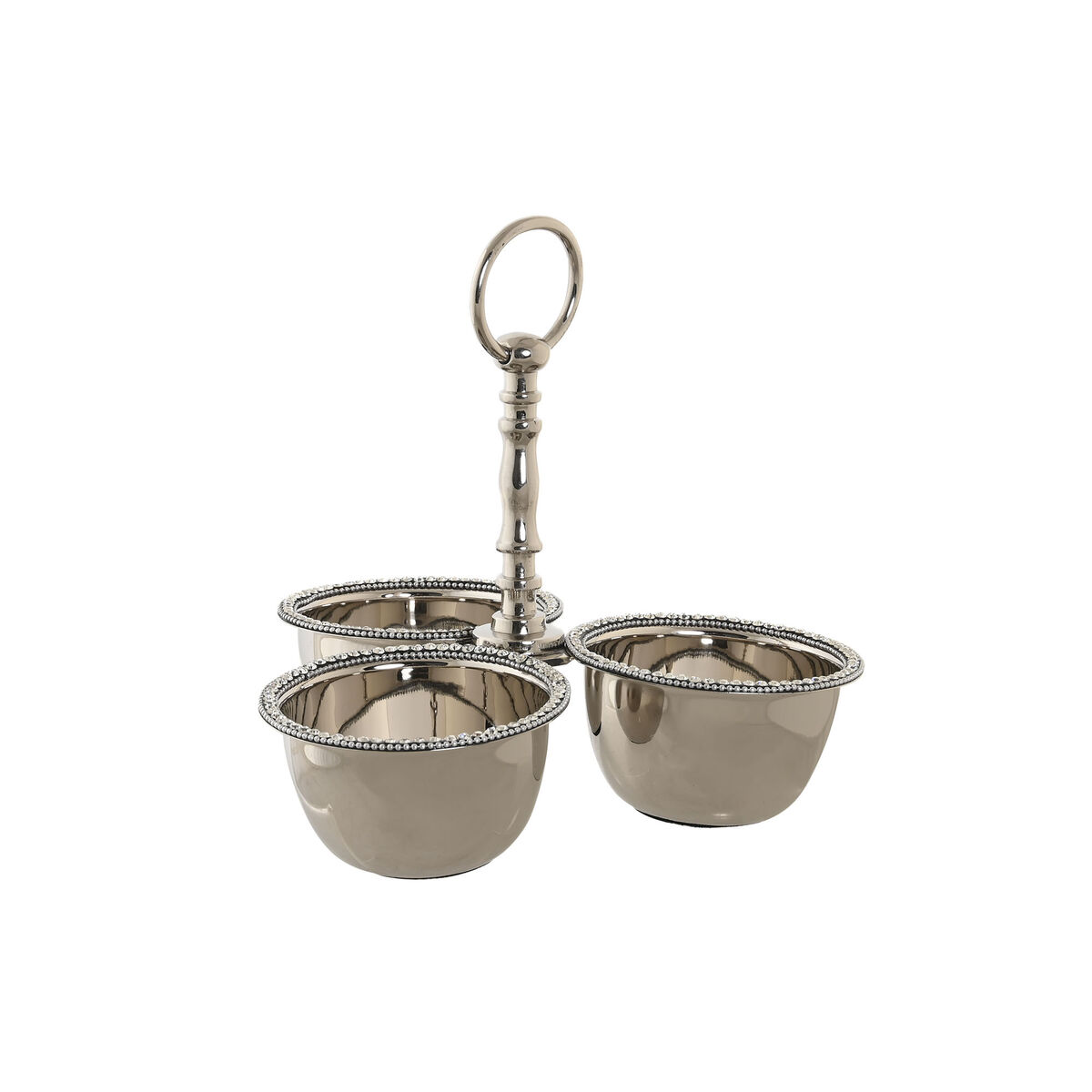 Stolové dekorácie DKD Home Decor 24 x 24 x 18 cm Striebristý Pochrómované