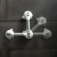 Dvojité uhlové bezpečnostné držadlo do kúpeľne Grabbath InnovaGoods Biela Pena (Obnovené A)