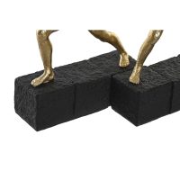 Dekoratívne postava DKD Home Decor 21 x 5,5 x 25,5 cm Čierna Zlatá Gymnasta (2 kusov)