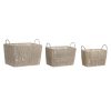 Súprava košíkov DKD Home Decor Béžová Kov 39 x 29 x 31 cm 3 Kusy