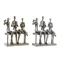 Dekoratívne postava DKD Home Decor 18 x 8 x 21 cm Zlatá Medený Hudobník (2 kusov)