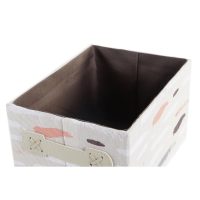 Súprava košíkov DKD Home Decor Gaštanová Sivá Oranžová 32 x 24 x 18 cm (3 kusov)