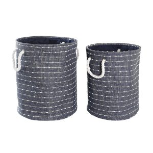 Súprava košíkov DKD Home Decor Polyester (38 x 38 x 47 cm)