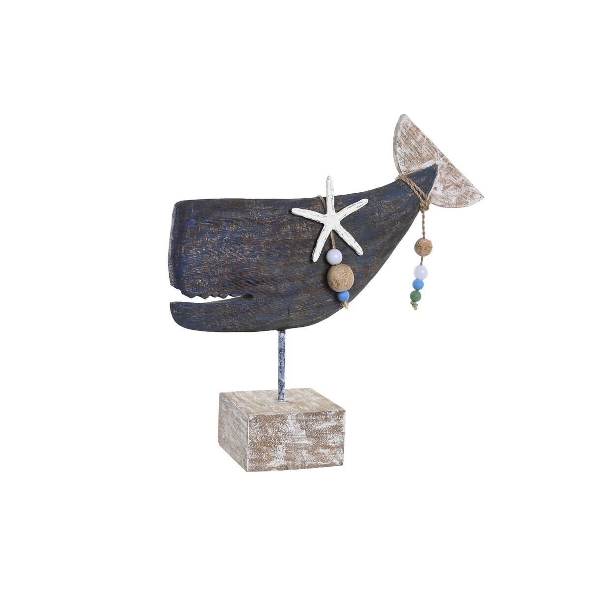 Dekoratívne postava DKD Home Decor Modrá Živica Mangové drevo (37 x 11 x 39 cm)