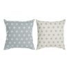 Vankúšik DKD Home Decor Modrá 60 x 10 x 60 cm Hviezdy Biela (2 kusov)