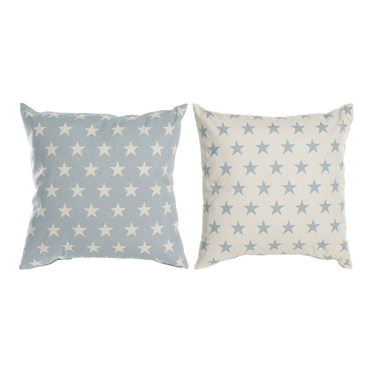 Vankúšik DKD Home Decor Modrá 60 x 10 x 60 cm Hviezdy Biela (2 kusov)