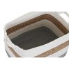 Súprava košíkov DKD Home Decor Biela Prírodné vlákno 36 x 27 x 27 cm 3 Kusy