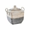 Dekoračný košík DKD Home Decor Sivá Prírodná Morská tráva Boho 45 x 35 x 43 cm