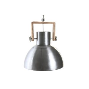 Stropné svetlo DKD Home Decor Gaštanová Striebristý Železo Mangové drevo 50 W 40 x 40 x 47 cm