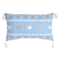 Vankúšik DKD Home Decor 60 x 15 x 35 cm Modrá Biela